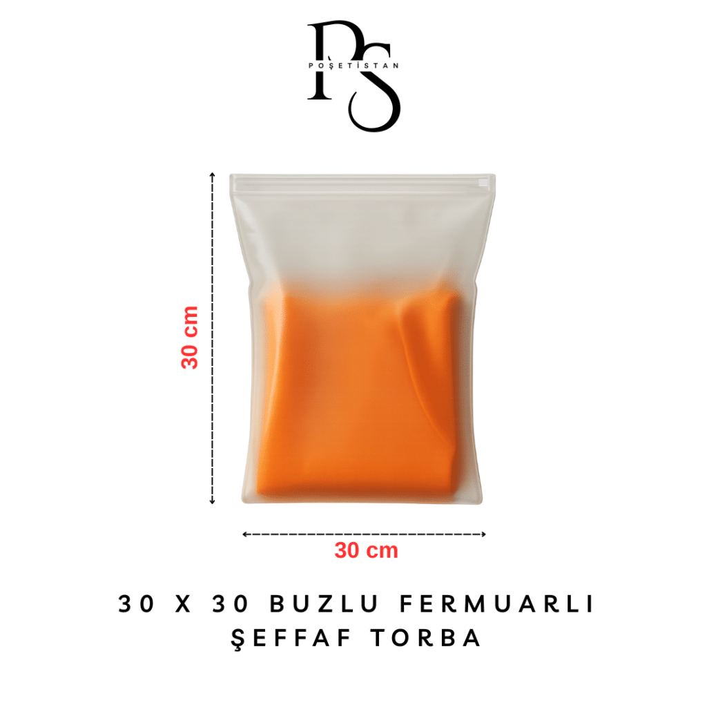 buzlu fermuarlı şeffaf torba