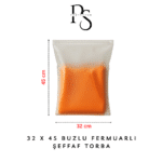 buzlu fermuarlı şeffaf torba