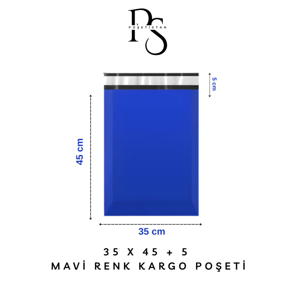 mavi renk kargo poşeti
