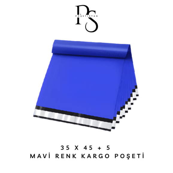 mavi renk kargo poşeti