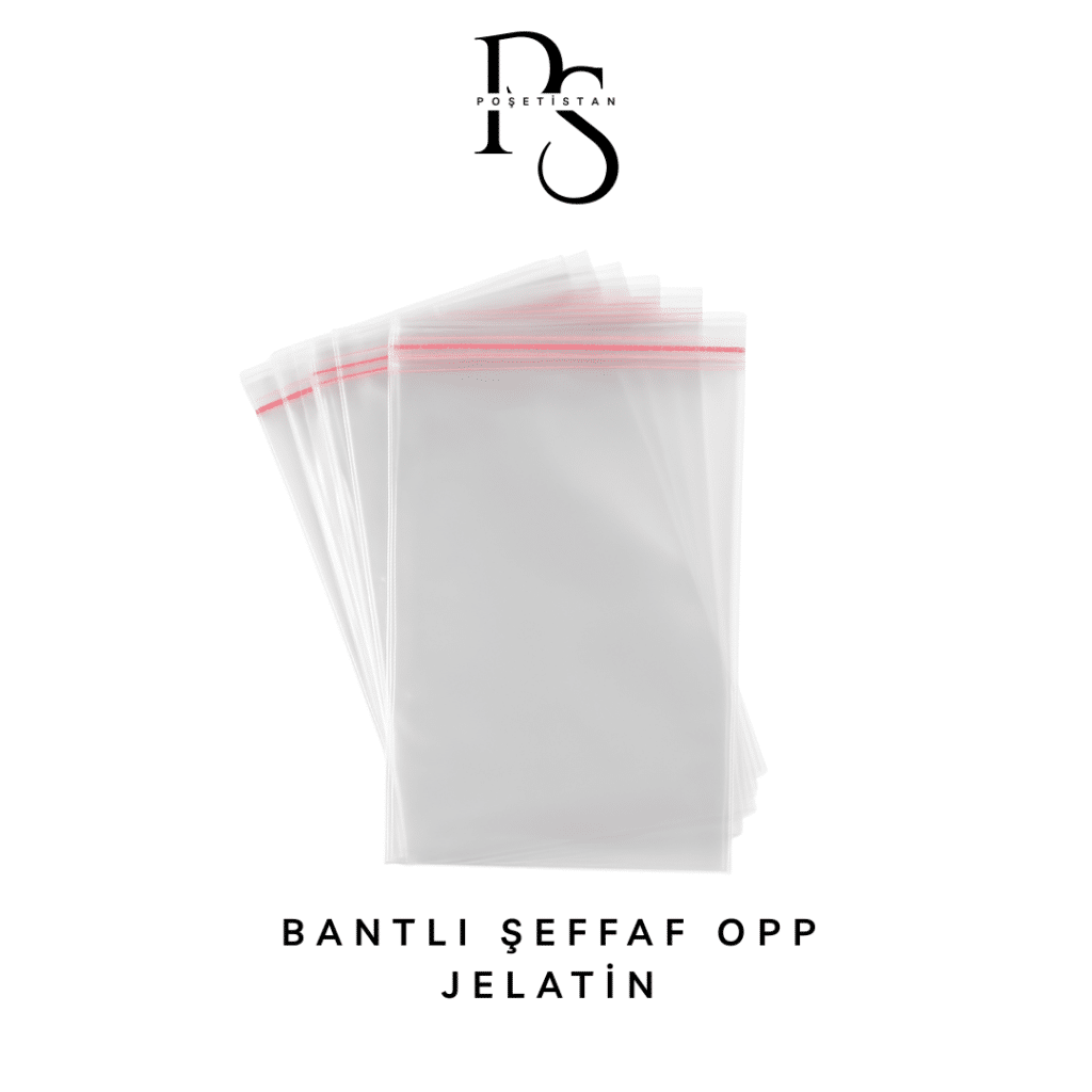 bantlı şeffaf opp jelatin
