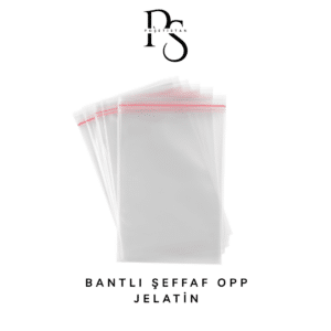bantlı şeffaf opp jelatin
