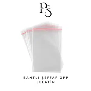 bantlı şeffaf opp jelatin