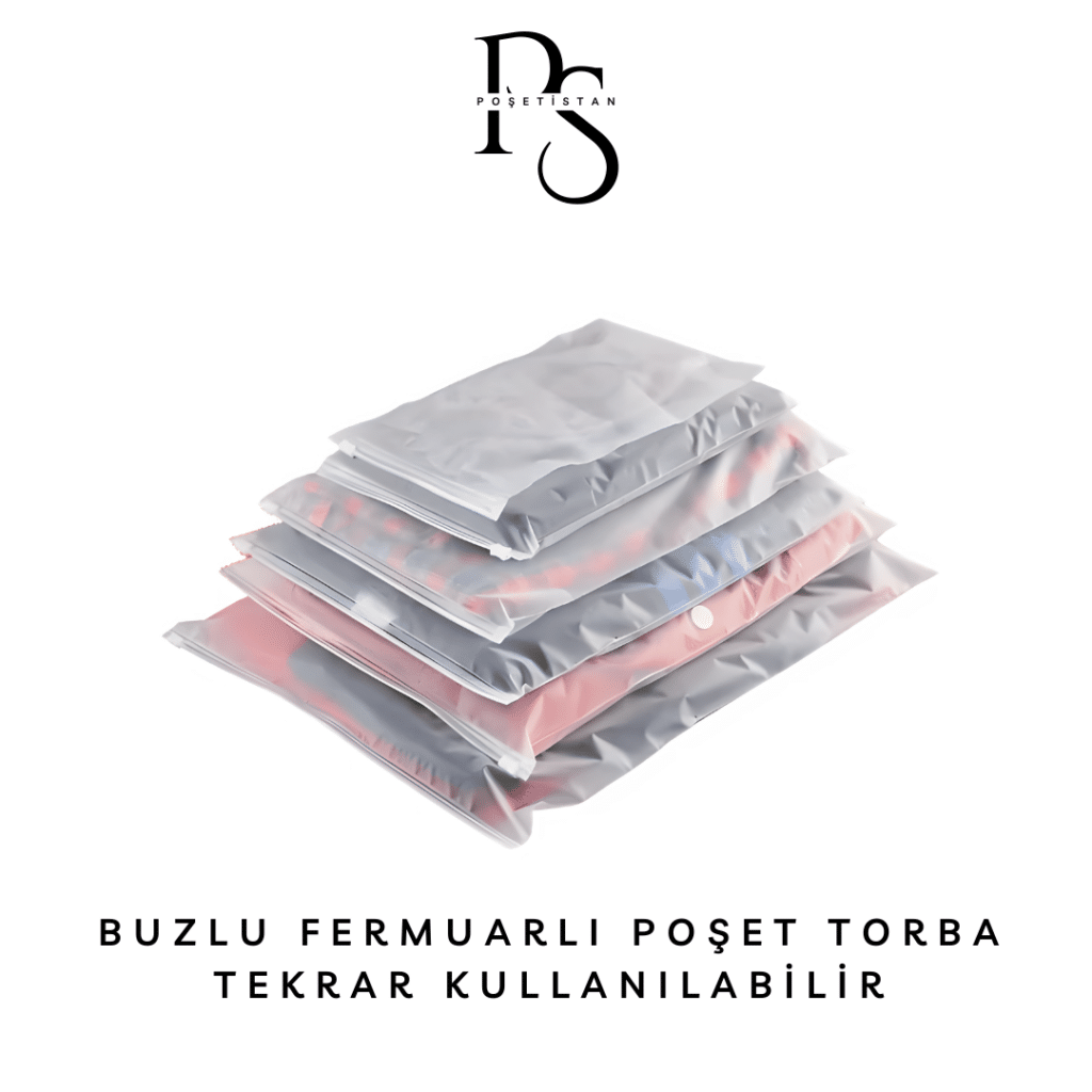 buzlu fermuarlı şeffaf torba