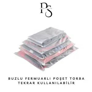 buzlu fermuarlı şeffaf torba
