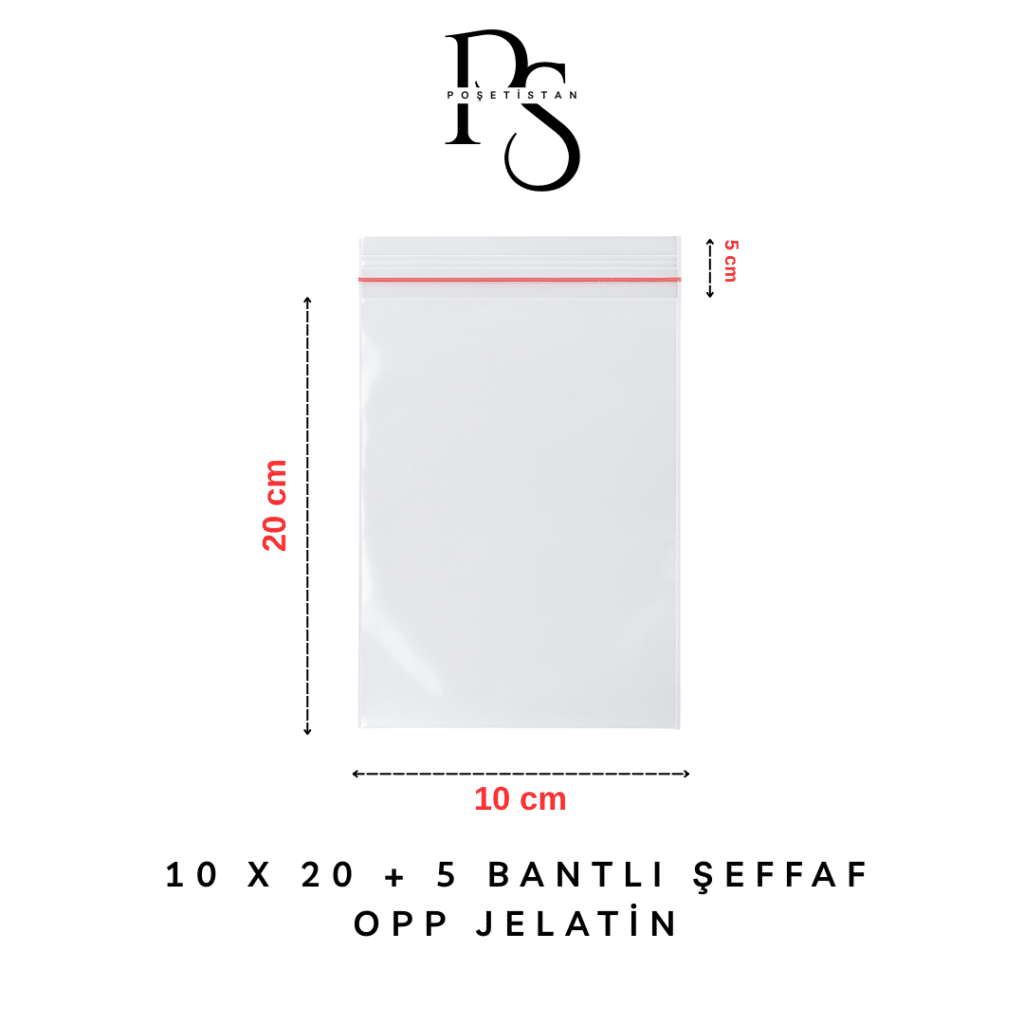 bantlı şeffaf opp jelatin