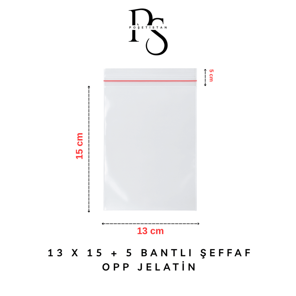 bantlı şeffaf opp jelatin