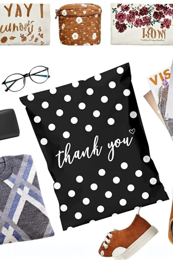 Puantiye Desenli 140 Mikron Hazır Baskılı Kargo Poşeti 15 x 20 + 5 - Görsel 2