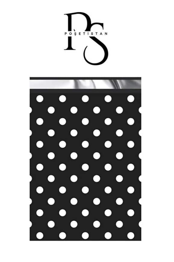 Puantiye Desenli 140 Mikron Hazır Baskılı Kargo Poşeti 15 x 20 + 5 - Görsel 3