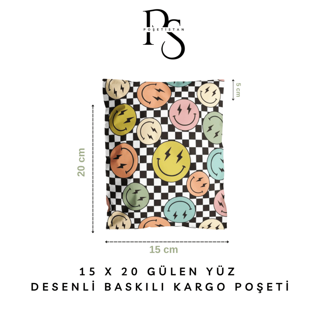15x20 gulenyuz baskili kargo poseti - Kargo Poşeti