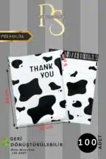 Deri Desen 140 Mikron Hazır Baskılı Kargo Poşeti 25 x 30 + 5