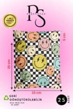 Gülen Yüz Desenli 140 Mikron Hazır Baskılı Kargo Poşeti 15 x 20 + 5