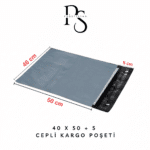 Cepli Kargo Poşeti 80 Mikron 40 x 50 Cm + 5 Cm