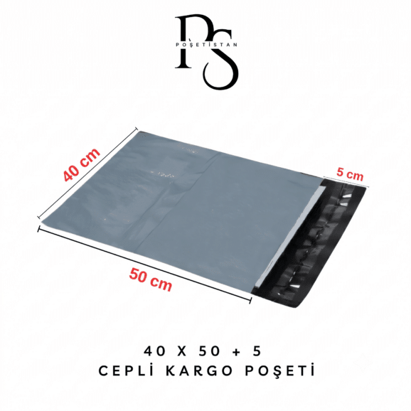 Cepli Kargo Poşeti 80 Mikron 40 x 50 Cm + 5 Cm - Görsel 2